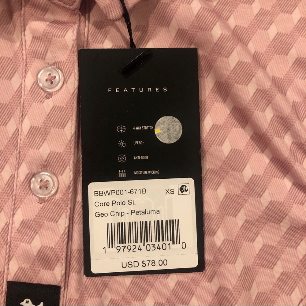 Bad Birdie Women's Size XS Core Polo SL Sleeveless Golf Geo Chip Petaluma - Picture 3 of 8
